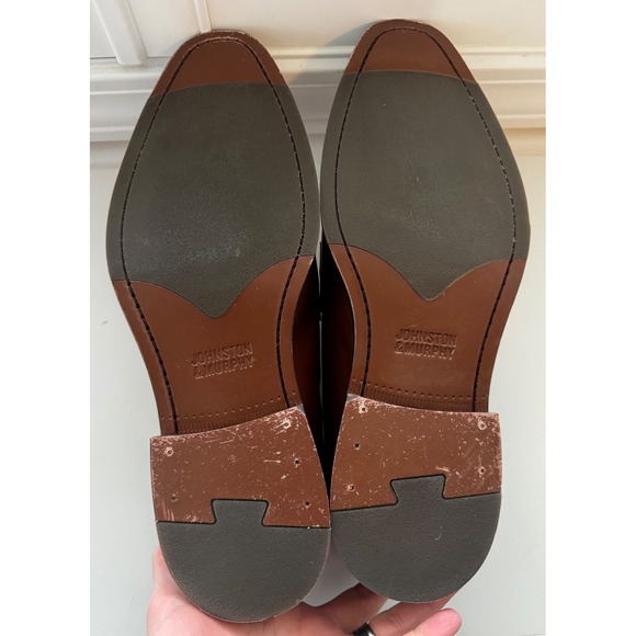 Johnston & Murphy Meade Penny Loafer 157930 Brown Italian Leather Mens Size 11M